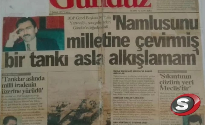 Muhsin Yazıcıoğlu’nun Tarihi Çıkışı: "Namlusunu Milletine Çevirmiş Tankı Alkışlamam!"