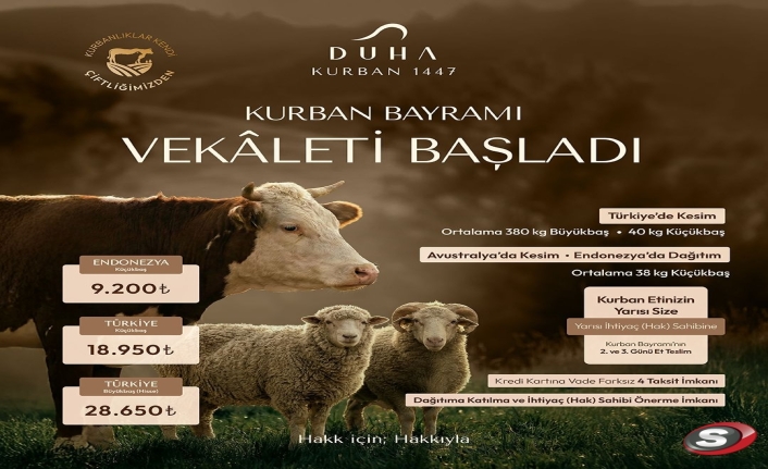 DUHA Kurban 1447 Vekâlet Başvuruları Başladı: Güven ve Şeffaflıkla Paylaşım Zamanı